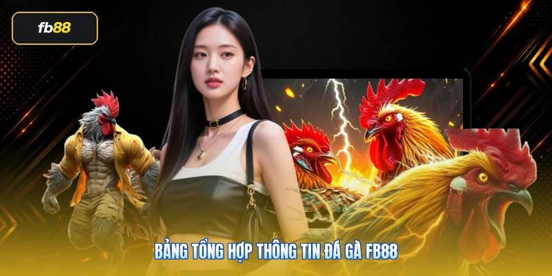 Bảng tổng hợp thông tin đá gà FB88